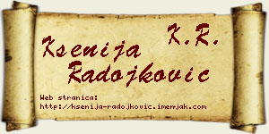 Ksenija Radojković vizit kartica